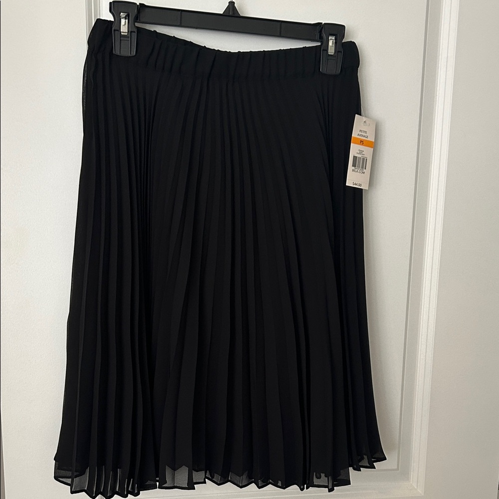 Kim Rogers Black Pleated Midi Skirt